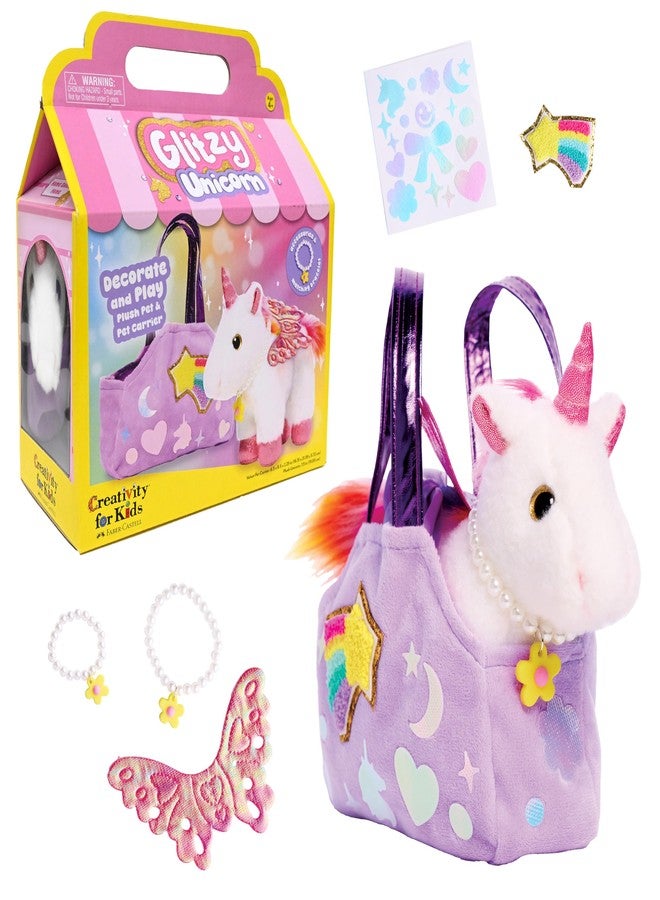 Creativity for Kids Glitzy Unicorn Kit | Adopt, Accessorize & Decorate Your Plush Pet | Toddler Purse & BFF Jewelry | Encourages Imaginative Play & Fine Motor Skills (Ages 4+) - Image 1